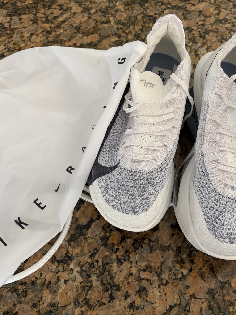 Nike Women's Alphafly 3 White and Black Knit Racing Shoes - New Without Box